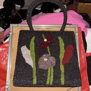 Millicent Rare Floral Beaded Handbag